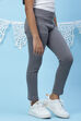 Grey Straight Poly Span Girls Bottom Wear image number 3