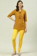Camel Cotton Blend Solid Churidar image number 5