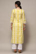 Yellow Cotton Unstitched Suit set image number 6