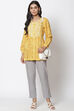 Mustard LIVA Printed Short Kurti image number 5