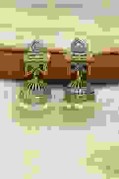 Oxidised Gold Brass Jhumka image number 4