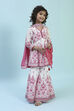 Off White/Pink Cotton A-Line Garara Set image number 6