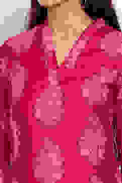 Pink Art Silk Kurta Pants Set image number 1
