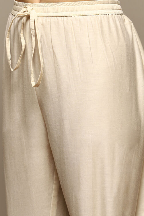 Buy Beige Cotton Blend Straight Kurta Suit Set for INR7770.00 |Biba India