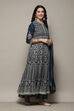 Off White Cotton Anarkali Kurta Skirt Suit Set image number 6