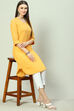 Blue Cotton Solid Kurti image number 5
