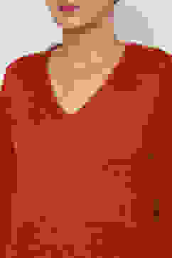 Brick Red Woolen Kurta image number 1