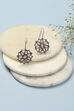 Oxidised Light Pink Brass Earrings image number 0