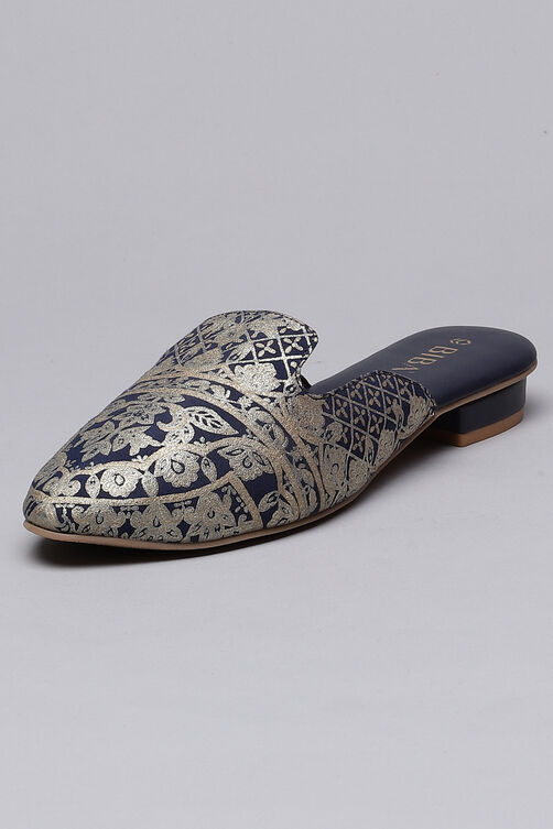 Blue Fabric Formal Mules at Biba India