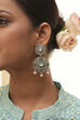 Green Brass Danglers image number 1