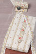 Off White Cotton Unstitched Suit set image number 0