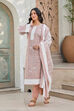 Mauve Cotton Blend Digital Print Unstitched Suit Set  image number 3