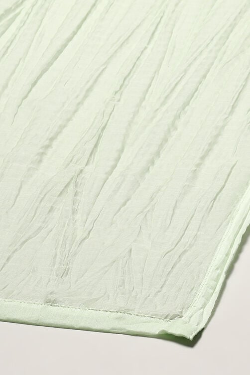 Rohit Bal Mint Green Cotton Blend Straight Kurta Suit Set image number 3