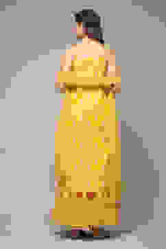 Yellow Art Silk Straight Kurta Garara Suit Set image number 2