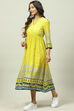 Lemon Cotton Flared Yarndyed Kurta Dress image number 2