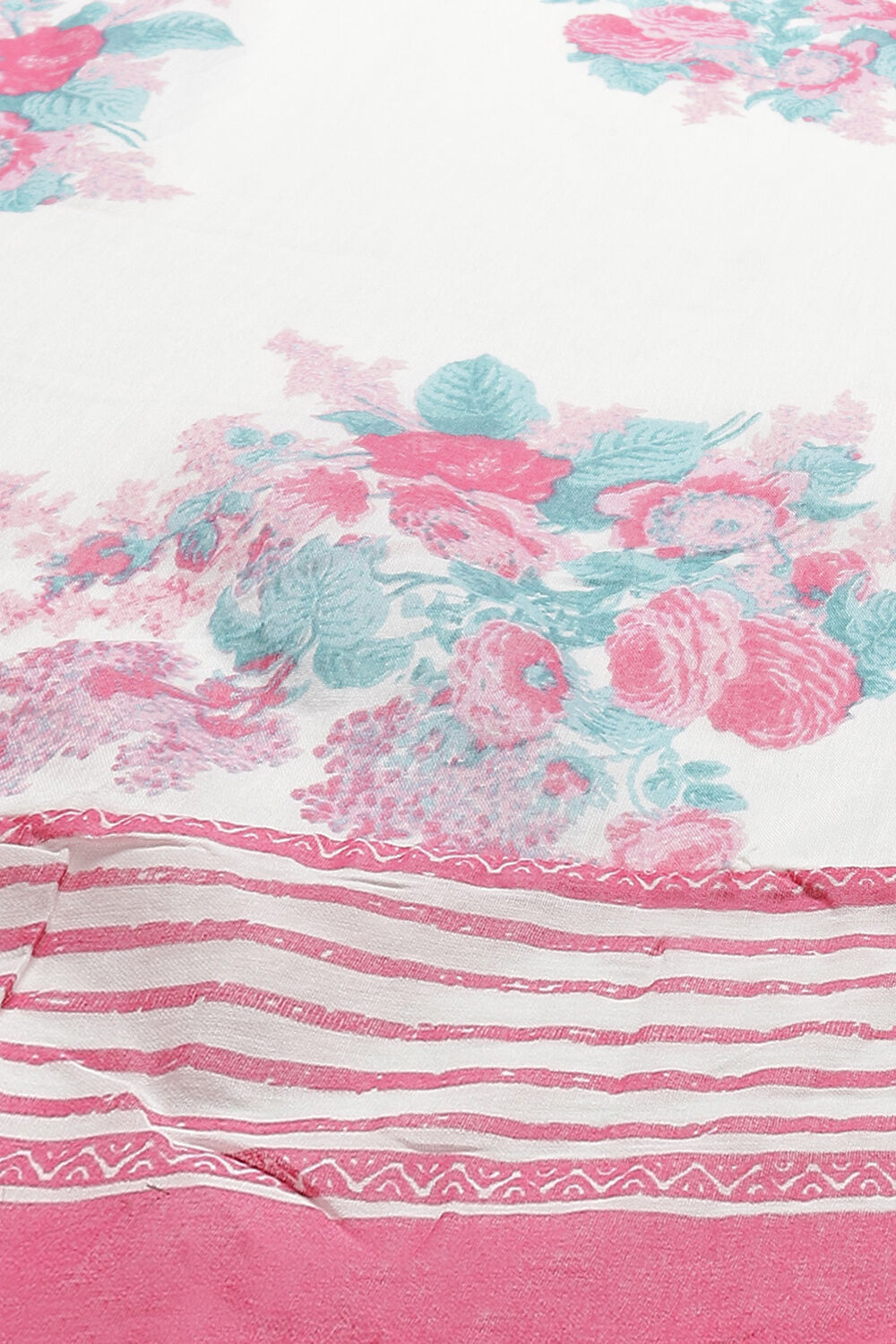 Turquoise Cotton Anarkali Kurta Palazzo Suit Set image number 4