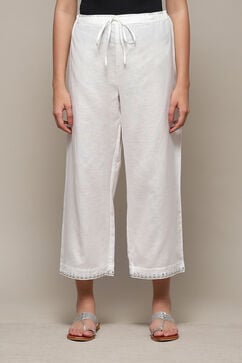 White LIVA Solid Pant image number 5