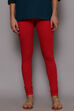 Maroon Cotton Lycra Knitted Churidar image number 0