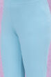 Blue Cotton Flared Kurta Churidar Suit Set image number 3
