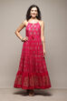 Fuchsia Polyester Tiered Dress image number 5