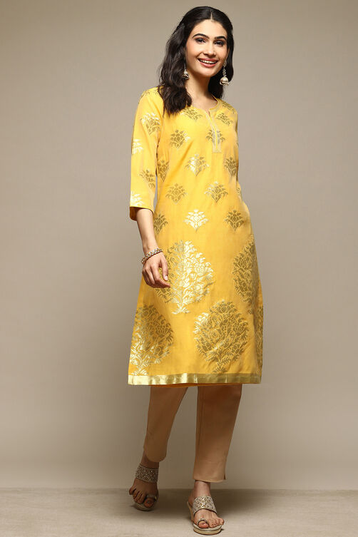 Beige Cotton Relaxed Pant image number 0