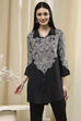 Black Viscose Rayon Straight Tunic image number 5