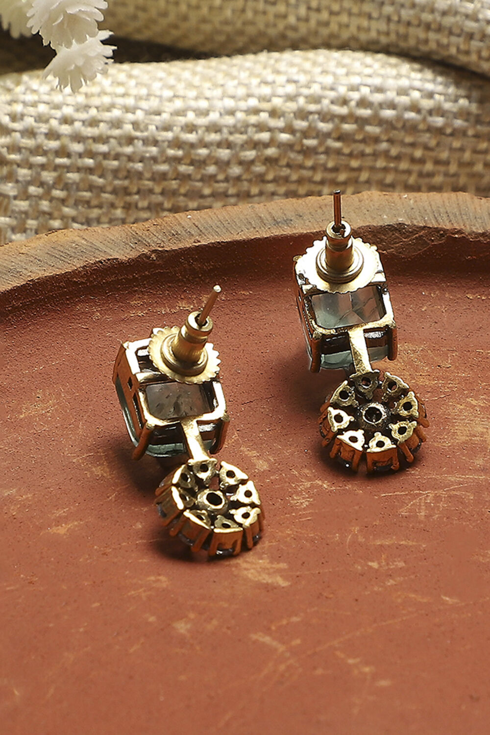 Mint Green Brass Drop & Danglers image number 2