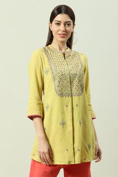 Mint Green Rayon Straight Solid Kurti image number 0