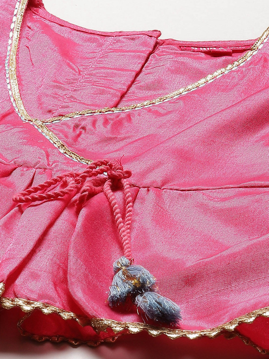 Plum Art Silk Flared Lehenga image number 1