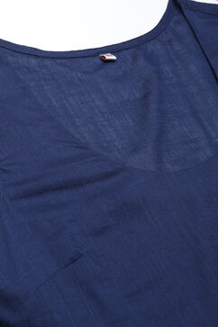 Blue Cotton Printed Kurta image number 6