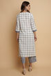 Black Cotton Straight Kurta Pants Set image number 6