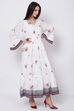 Off White Cotton Tiered Dress image number 3