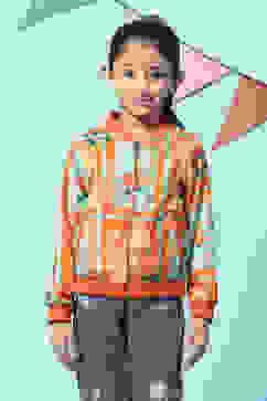 Orange Art Silk Jacket image number 5