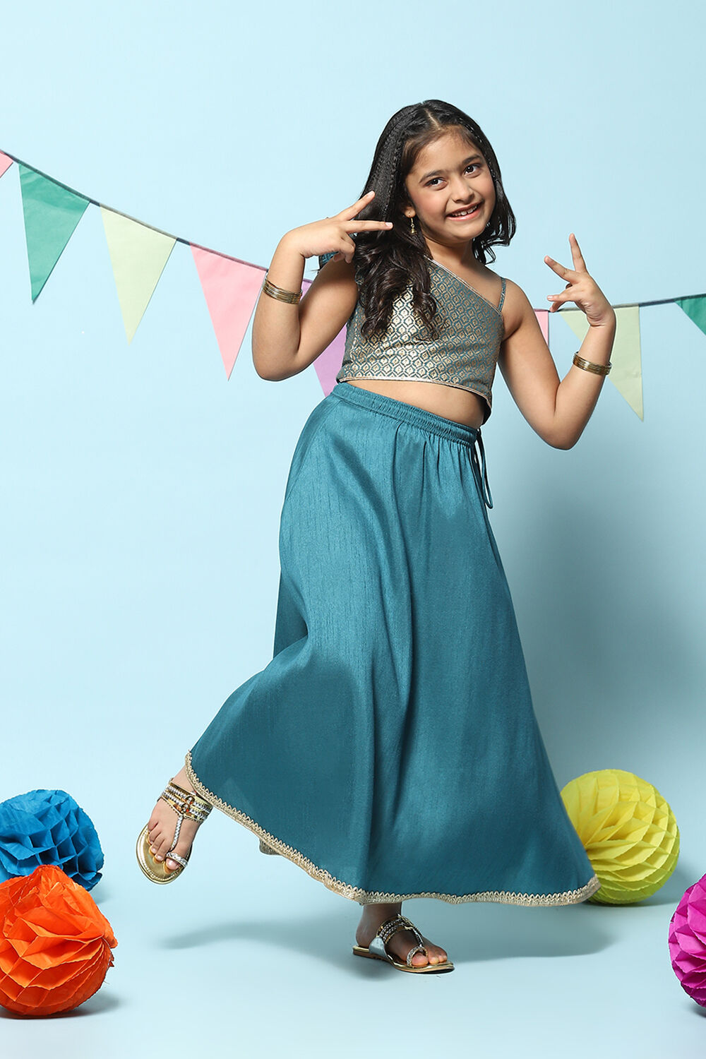 Berry Pink Art Silk Straight Lehenga Set image number 0