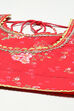 Red & Lime Green Cotton Short Top Lehenga Set image number 1