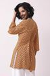 Mustard Cotton Straight Short Kurti image number 4