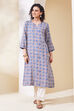 Grey Viscose Rayon Straight Kurta image number 5