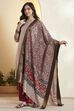 Red Chennur Silk Floral Printed Dupatta image number 3