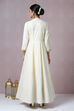 Off White Cotton Anarkali Kurta Skirt Suit Set image number 7