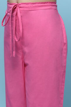 Pink Cotton Tired Suit Set image number 2