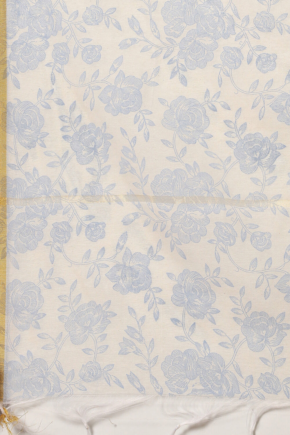 Light Blue Cotton Unstitched Suit Set image number 3