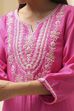 Pink Embroidered Straight Kurta Set image number 1