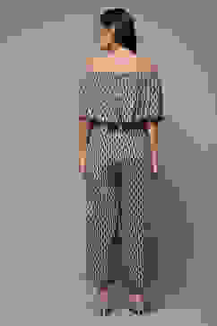 Navy LIVA Printed Jumpsuit image number 2