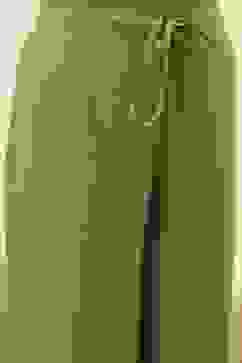 Green Solid A-Line Suit Set image number 2