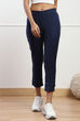 Grey Cotton Flax Pants image number 4