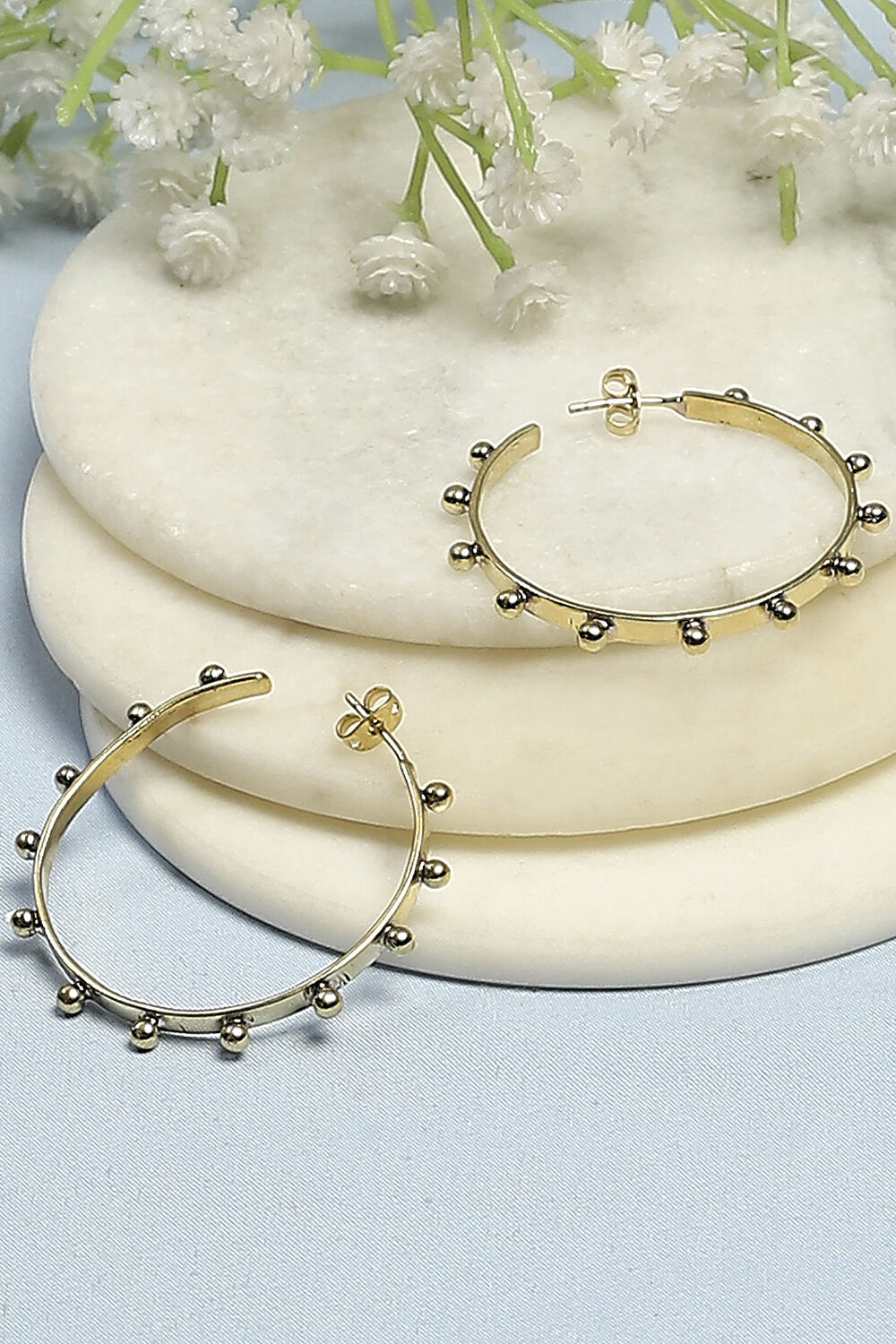Gold Brass Hoops image number 2