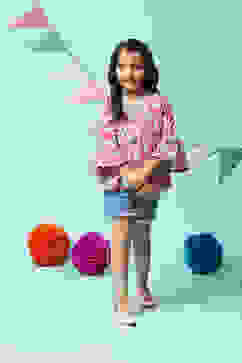 Blue Cotton Short Top image number 0