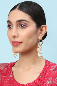 Pearl Brass Earrings image number 3