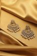 Peach Accent Gold Plated Brass Chandbali image number 0
