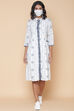 White Cotton Printed Dress image number 4